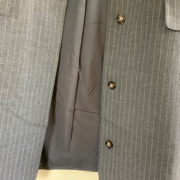Abercrombie &. Fitch Pinstripe BlazerJacket Dress With Belt Grey SZ S NWOT - Picture 10 of 16